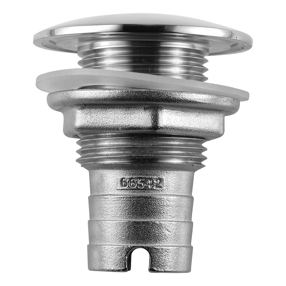 Attwood Stainless Thru-Hull Short Straight Barbed - 1" Inner Diameter 98084