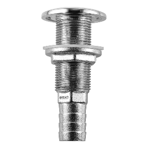 Attwood 66546-3 Stainless Steel Thru-Hull Standard Straight Barbed - 5/8" Inner