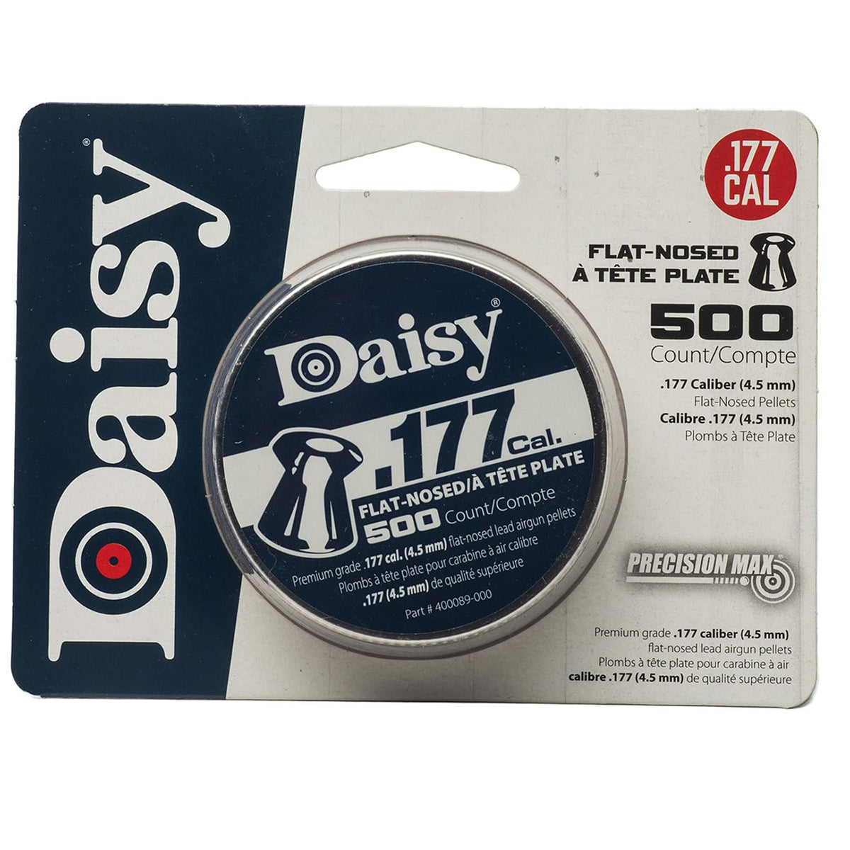 Daisy .177 Caliber PrecisionMax Flat Pellets (500 per Tin) 987597406