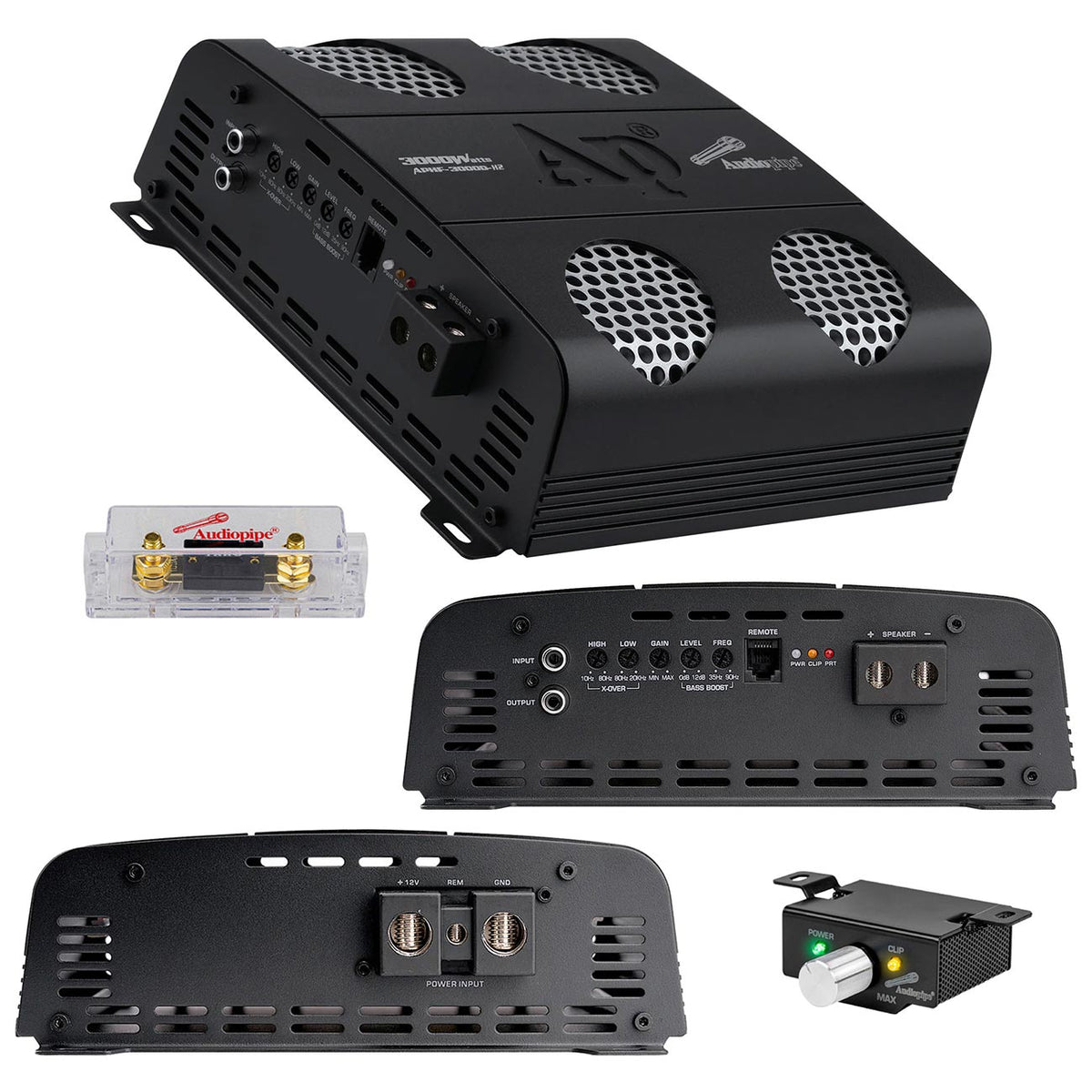 Audiopipe Full Range Class-D Monoblock Amplifier 3100W RMS APHF3000DH2