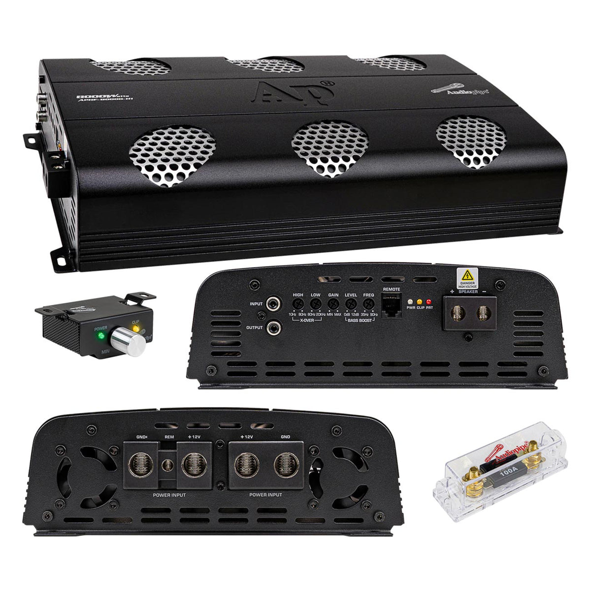 Audiopipe Full Range Class D Monoblock Amplifier, 8000 Watts APHF8000DH2