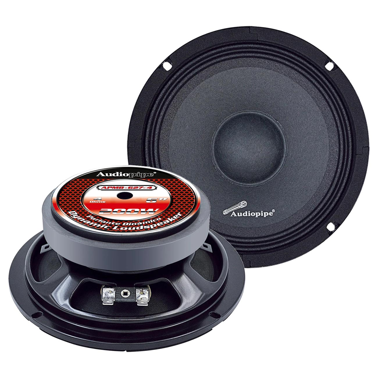 Audiopipe APMB6274 6" Mid-Range Louderspeaker 200W Max / 100W RMS 4ohm