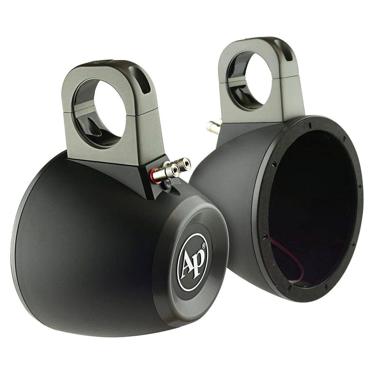 Audiopipe Marine 8″ Short Wakeboard Tower Empty Speaker Enclosures Pair Black