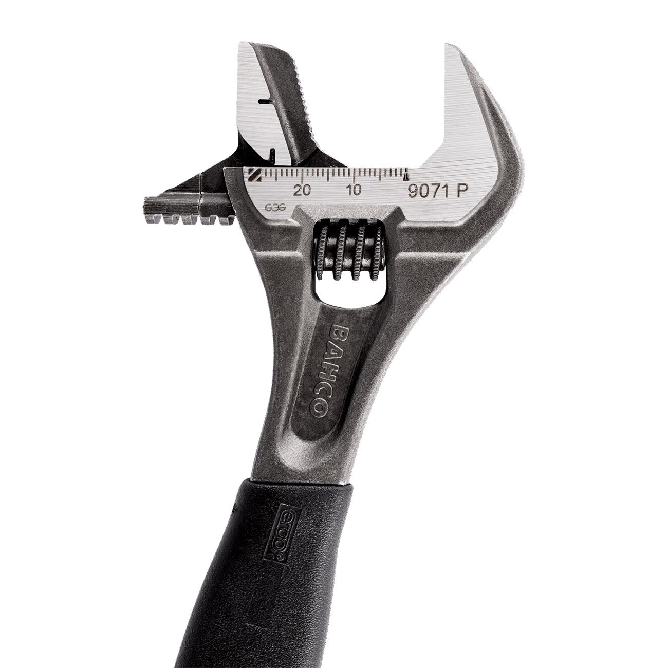 Bahco 12" ERGO Rubber Handle Central Nut Adjustable Wrench with Reversible Jaw