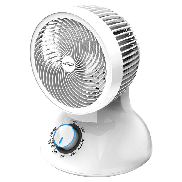 Brentwood F-650MW 3-Speed 28W 6-In. Oscillating Air Circulator Desktop Fan