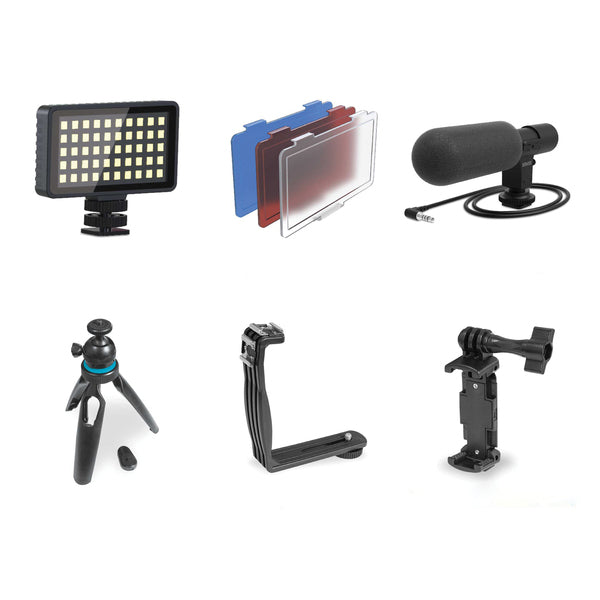 Bower WA-VLEKIT2 Smart Photo Vlogger Kit with LED, Microphone, and Remote