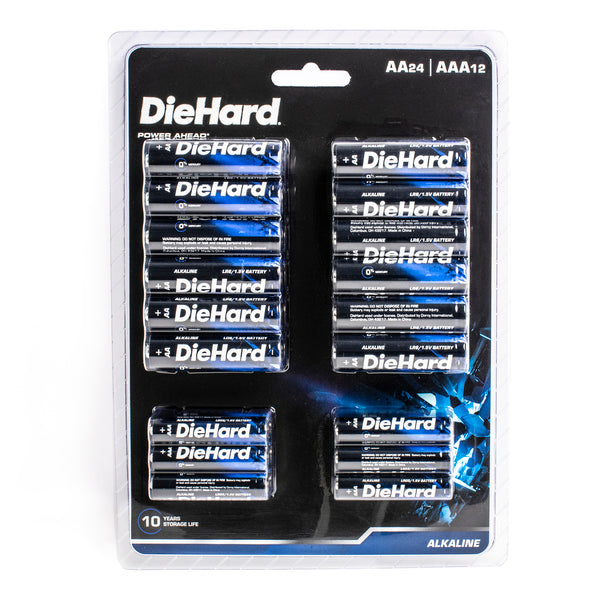 DieHard 41-1127 AA/AAA Alkaline Battery Pack (24AA/12AAA Combo Pack)