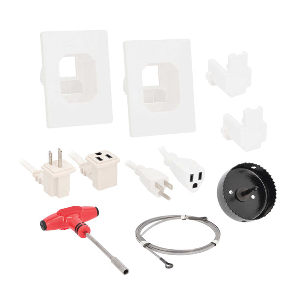 Helios HS-PWRLOC01 In-Wall Single-Outlet Relocation Kit for TV Installation