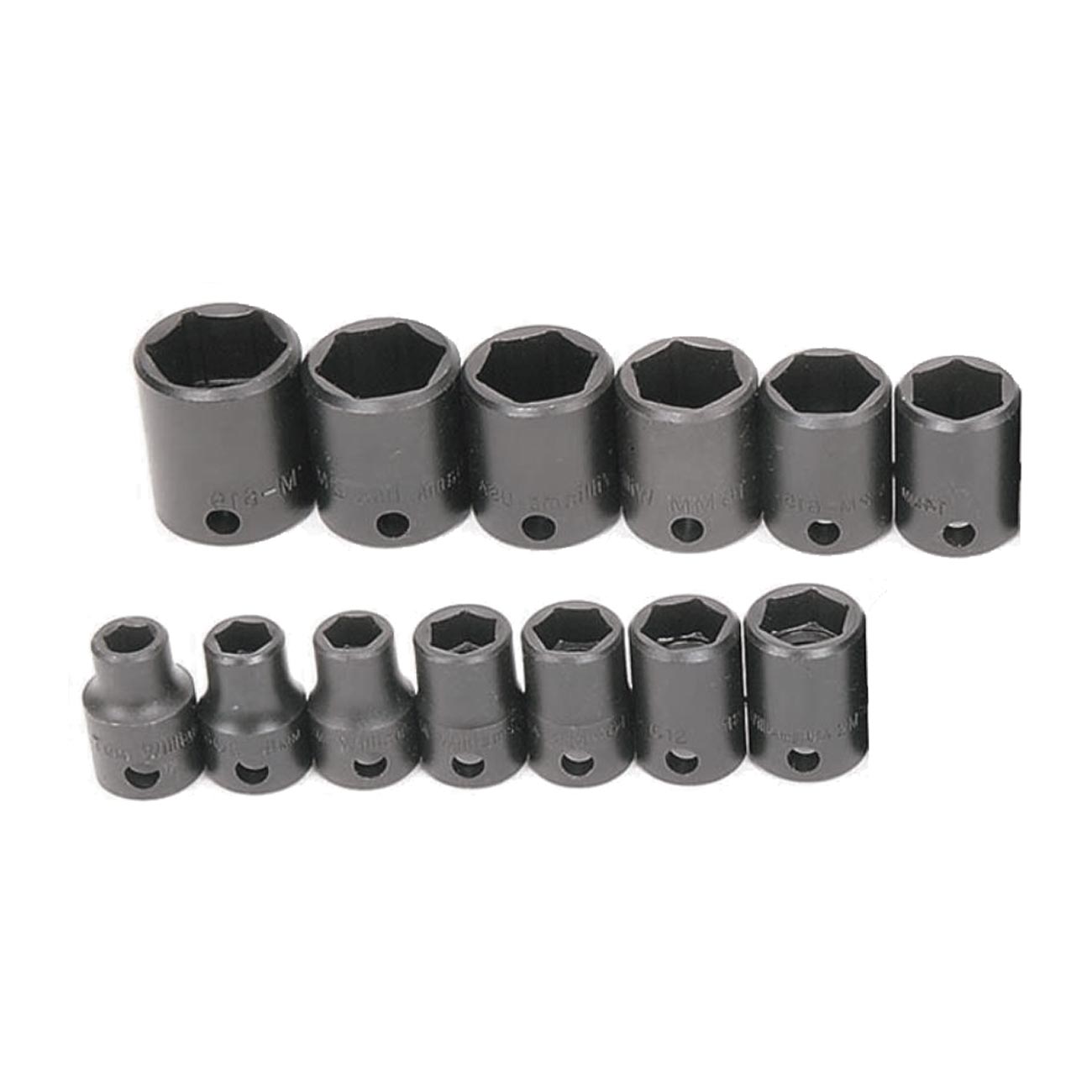 Williams Metric 3/8 Drive Impact Shallow Socket Set 6 Point (13 Piece)