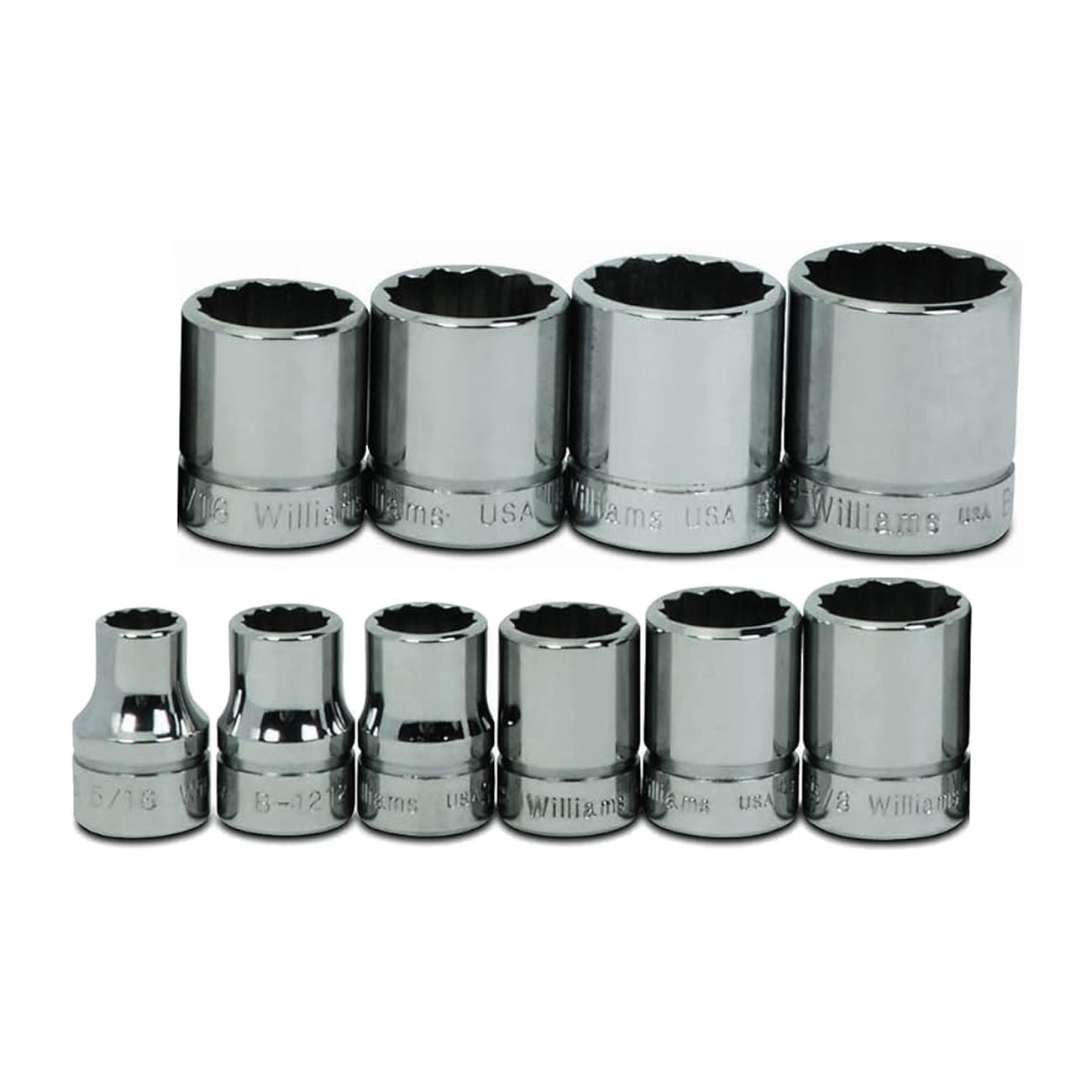 Williams 3/8" Drive Shallow SAE Socket Set 12-Point (10 Piece)