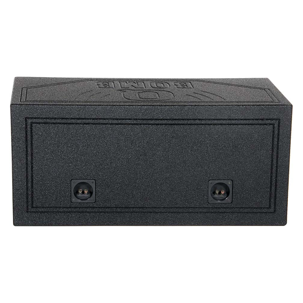 Q Power QBOMB12S 2 hole 12" Sealed Subwoofer Box w/ Bedliner Coating -30"x12"x13.25"