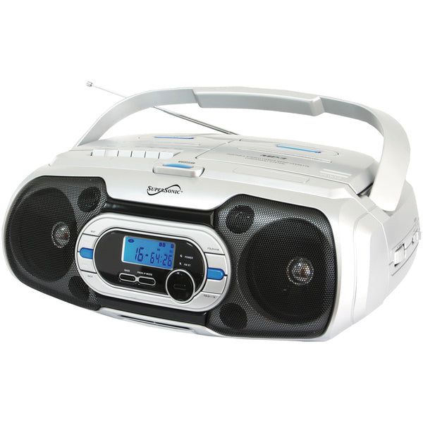 Supersonic SC-729BT Bluetooth CD/Cassette/Radio Portable Audio System