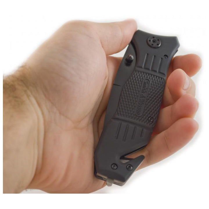 Smith & Wesson Extreme Ops Folding Knife Partially Serrated Tanto Blade SWFR2S