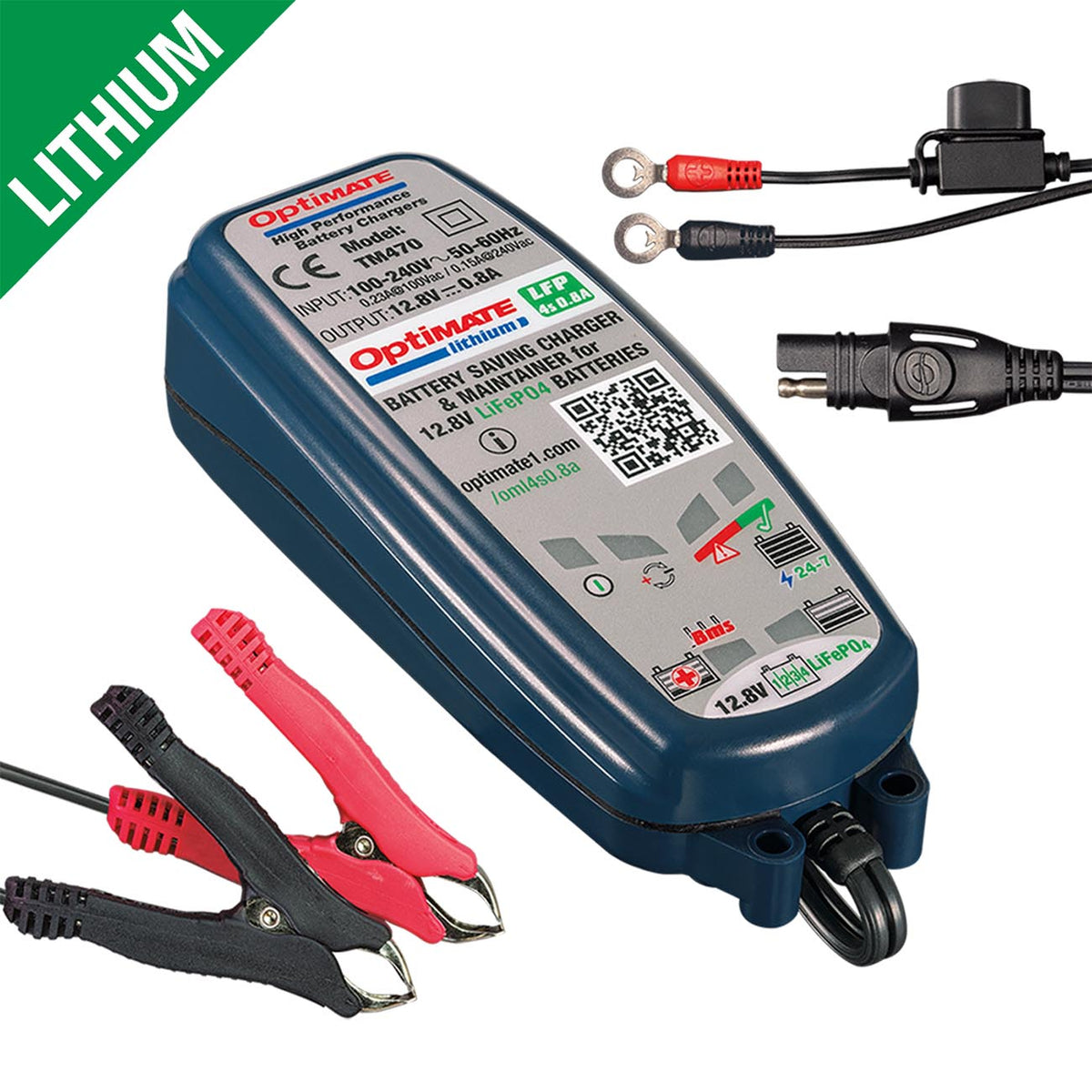 OptiMATE Lithium 4s 0.8A, TM471 8step 12.8V 0.8A battery charger & maintainer