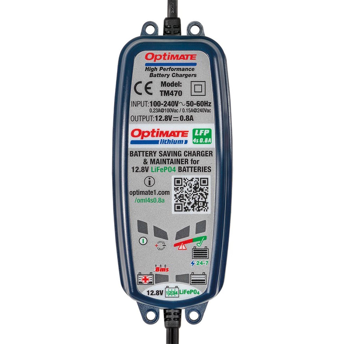 OptiMATE Lithium 4s 0.8A, TM471 8step 12.8V 0.8A battery charger & maintainer