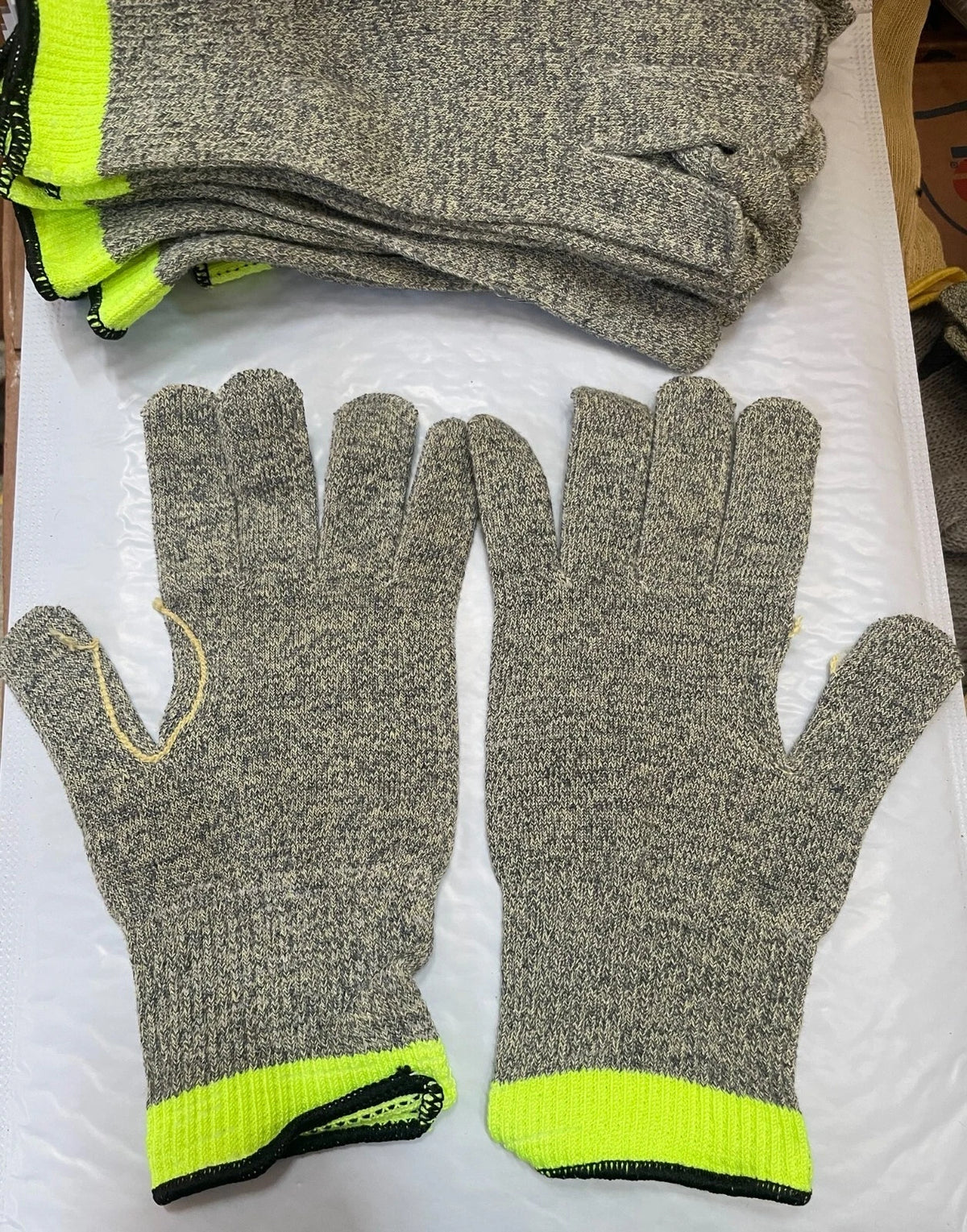 6 pairs Utility Gloves Size Medium/Large Grey/Neon