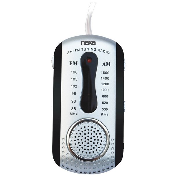 Naxa NR721BK AM/FM Mini Pocket Radio w/Speaker (Black)