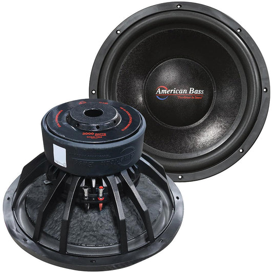 American  Bass TITAN1544 15" Woofer, 1500W RMS/3000W Max, Dual 4 Ohm Voice Coils