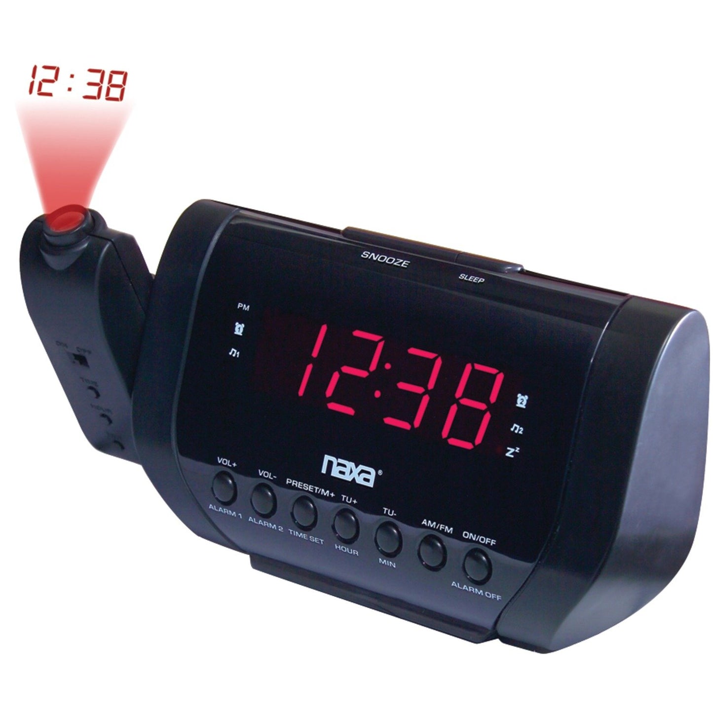 Naxa NRC-173 Projection Dual Alarm Clock
