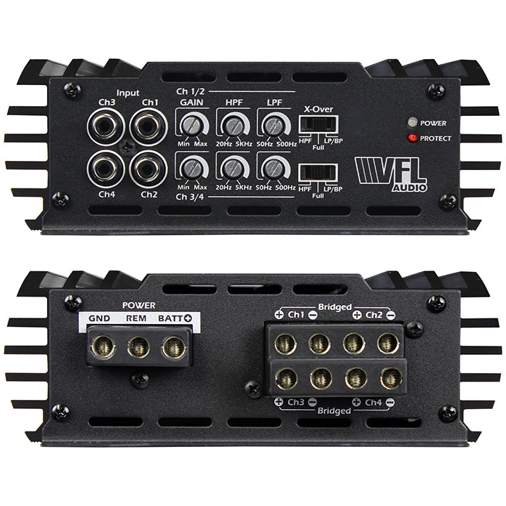 VFL Audio VFLHYBRID2504 4 Channel 1000 watt Hybrid Amplifier