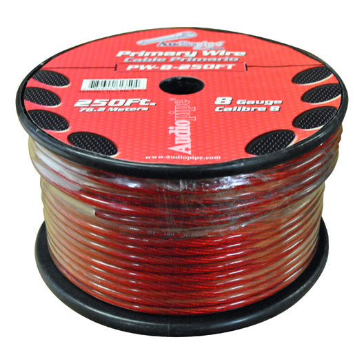 Audiopipe PW8RD Power Wire 8 Gauge 250 Foot Red