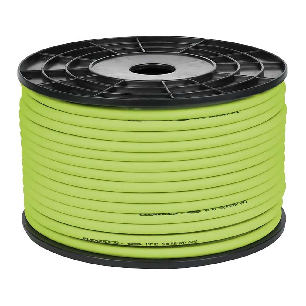 Flexzilla HFZ14250YW Pro Air Hose 1/4" X 250' Plastic Spool Zillagreen