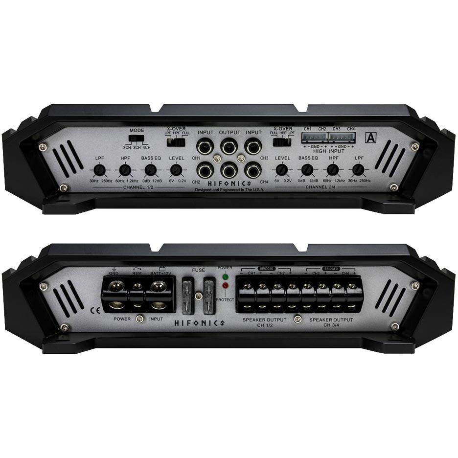 Hifonics ZXX-600.4 600W Peak Zeus Series Class-A/B 4-Channel 2-Ohm Stable Amplifier