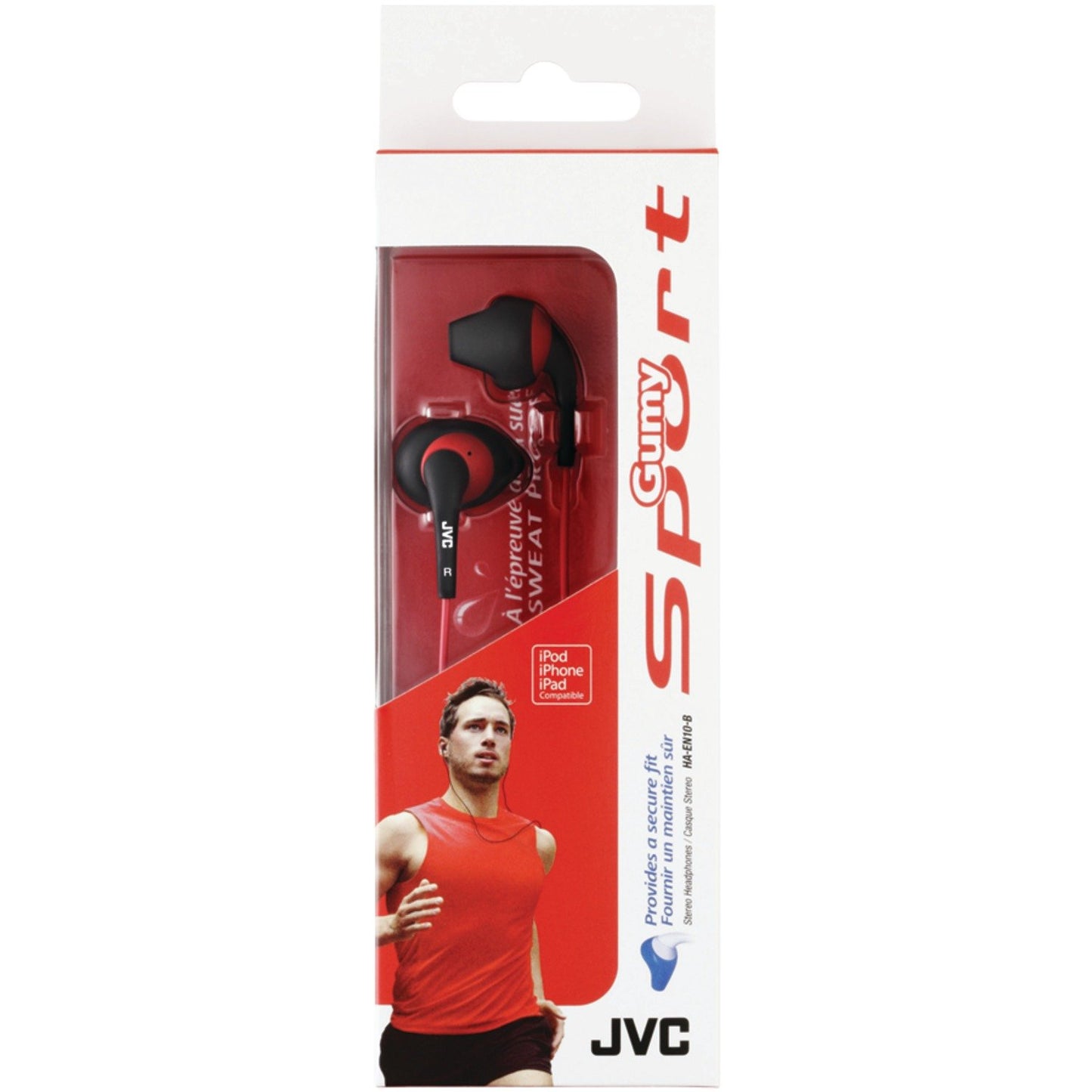 JVC HAEN10-B-K Gumy Sport Earbuds (Black)
