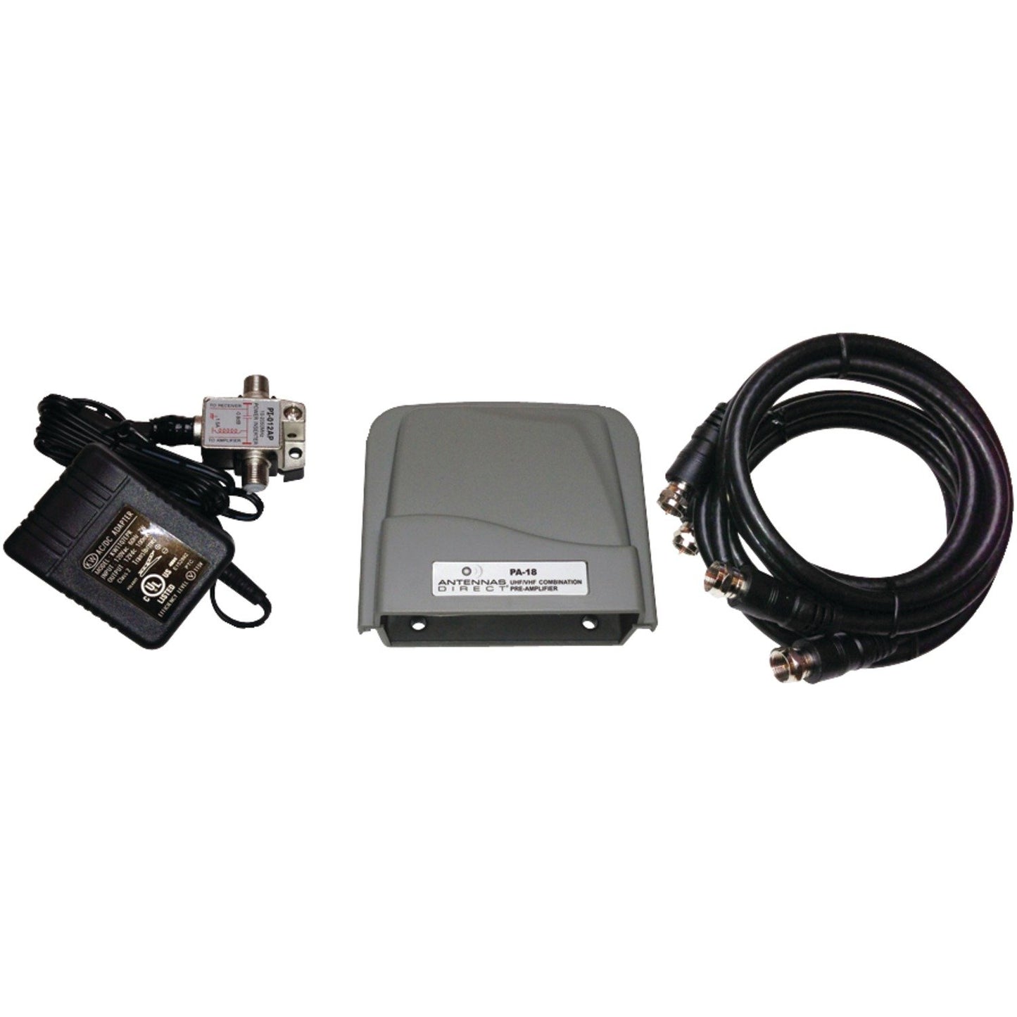 Antennas Direct PA18 Ultra-Low-Noise UHF/VHF Preamp Kit