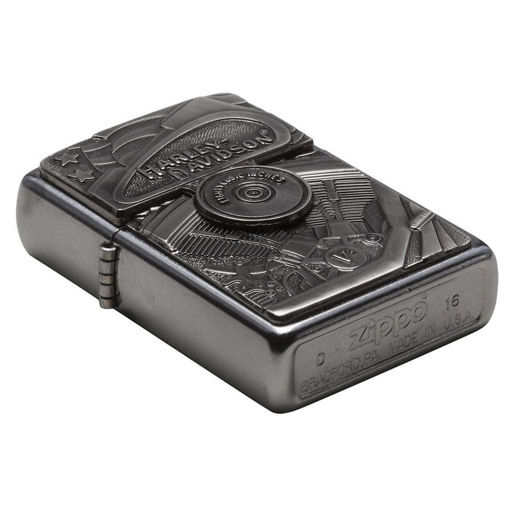 Zippo 29266 Harley-Davidson Street Chrome, Motor Flag