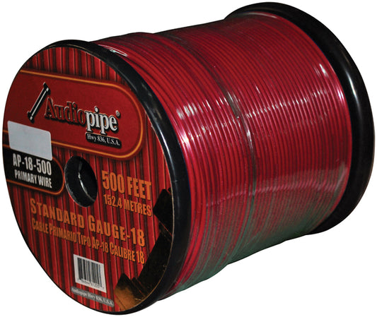 Nippon Ap18500rd 18 Ga Gauge Red Primary Wire 500 Spool