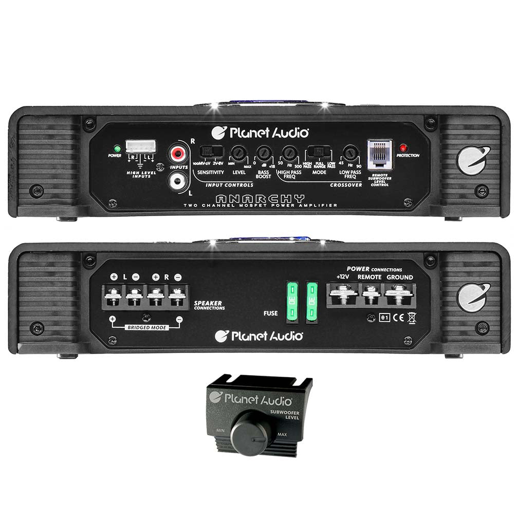 Planet Audio AC26002 2 Channel Amplifier, 2600W MAX