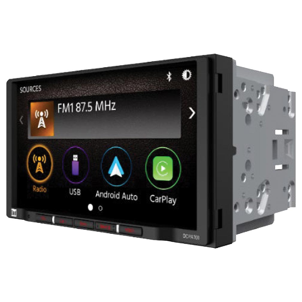 Dual DCPA701 7" D.Din Mechless Digital Media Receiver w/CarPlay & Android Auto