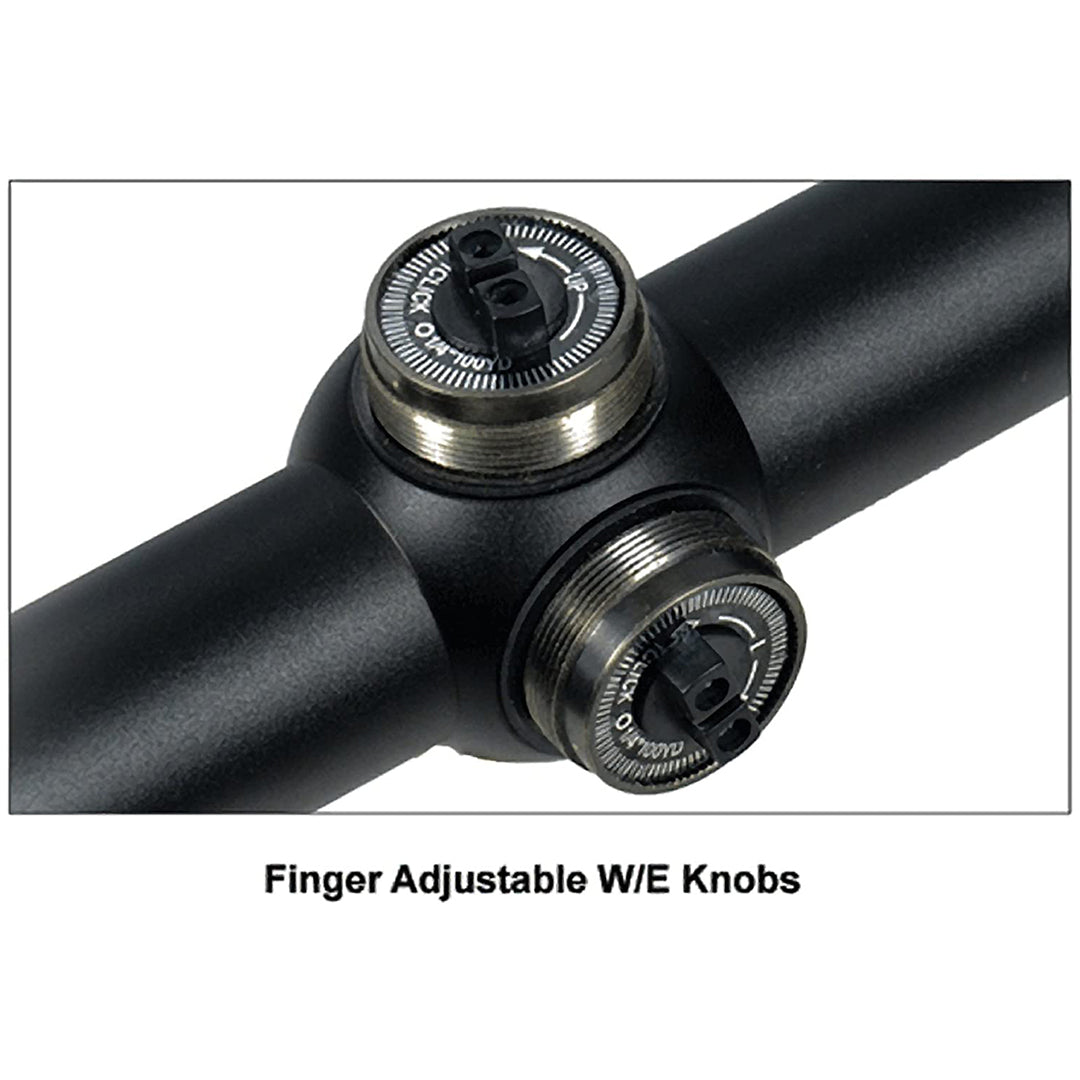 UTG SCPU432FD Hunter Scope, 4x32mm 1 Tube Mil-dot with Airgun Rings