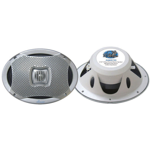 Lanzar AQ69CXS 6" x 9" 500 Watt 2 Way Silver Marine Speaker pair