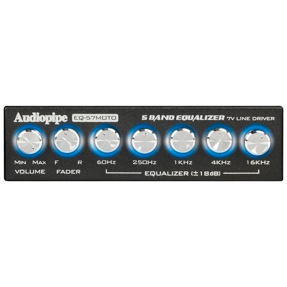 Audiopipe EQ57MOTO 5 band graphic equalizer 7V line driver