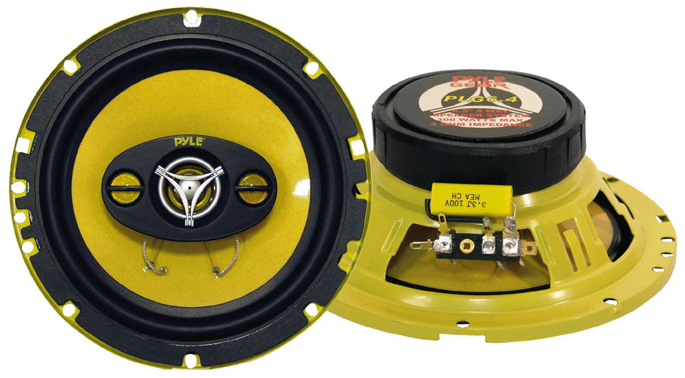 Pyle Pair Plg6.4 6.5" 4 Way 300 Watt Car Audio Speakers 300 Watt 6 1/2" Plg64