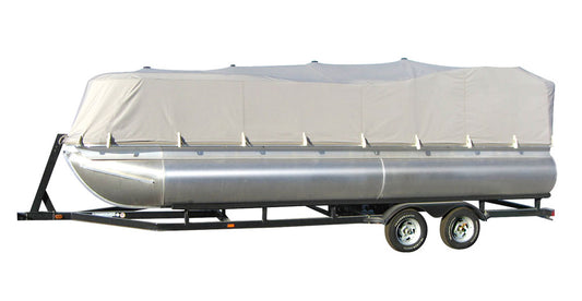 Pyle PCVHP442 Armor Shield Trailer Guard Pontoon Boat Cover 25'-28'L Beam Width to 96''