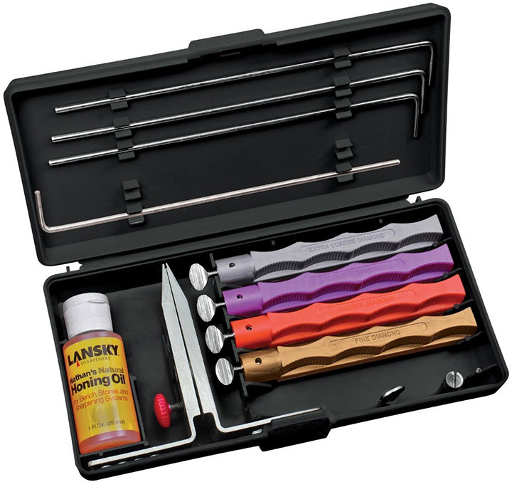 Lansky LKDMD 4-Stone Deluxe Controlled-Angle Sharpening System