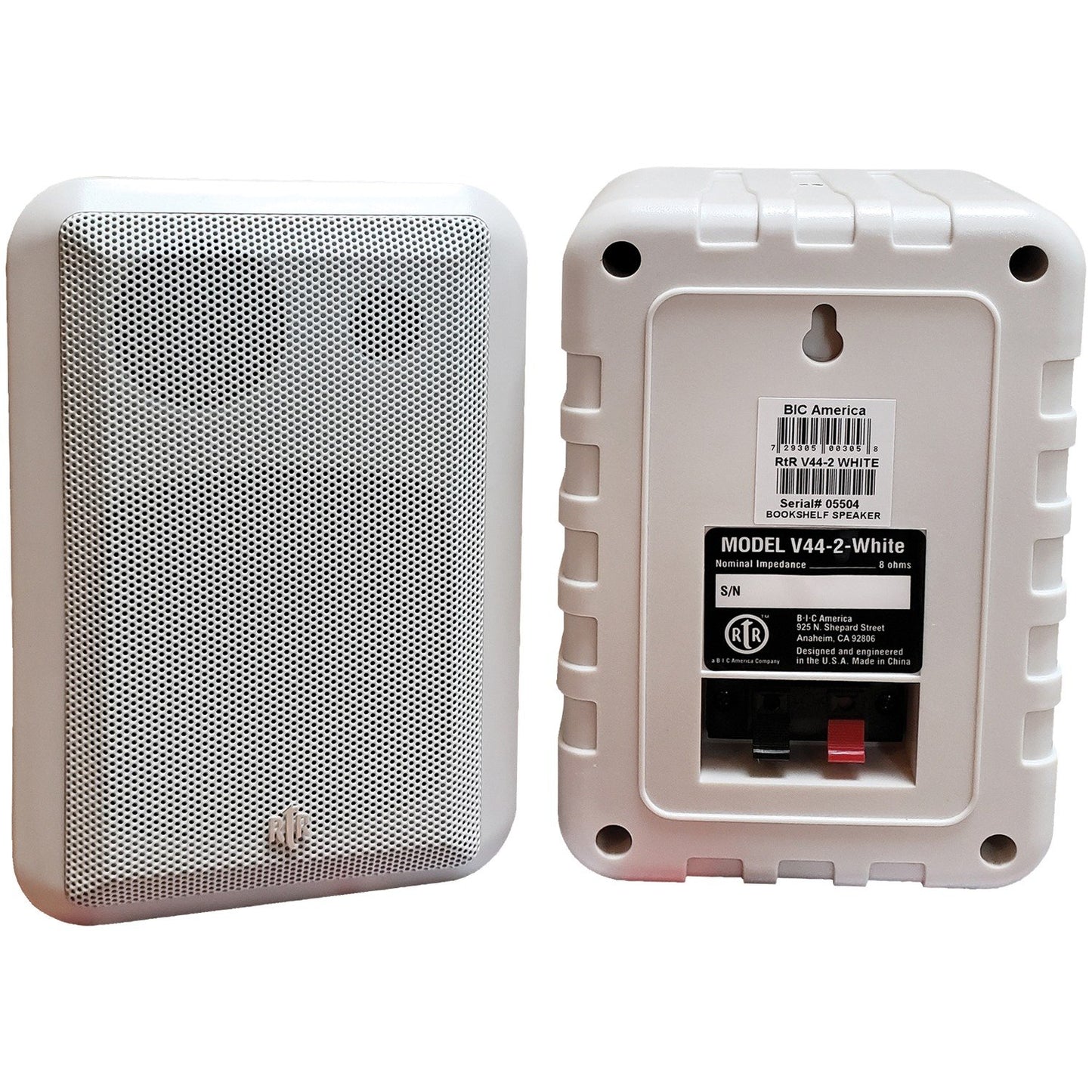 BIC AMERICA BICRTRV442W 100-Watt 3-Way 4-Inch RtR Series Indoor/Outdoor Speakers