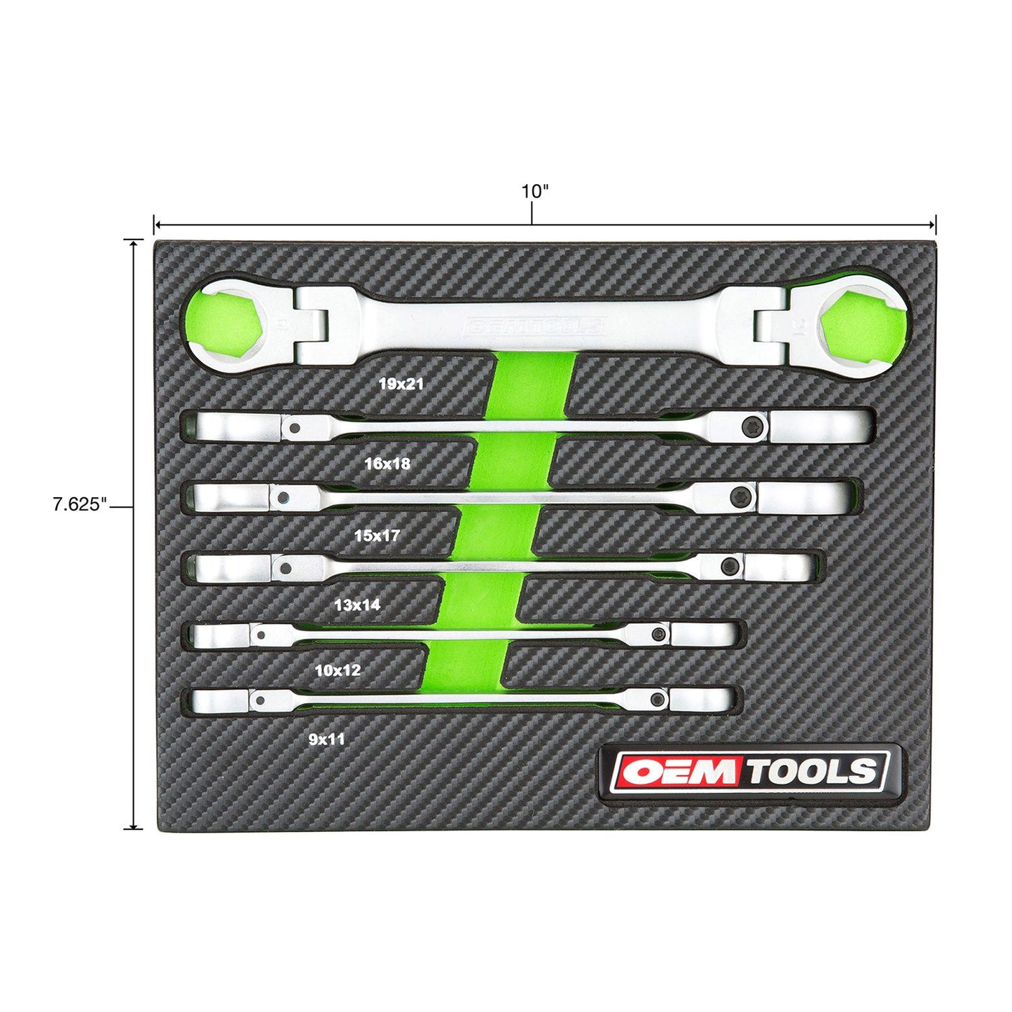 OEM Tools 22064 6-Piece Flex Head Flare Nut Wrench Set (Metric)
