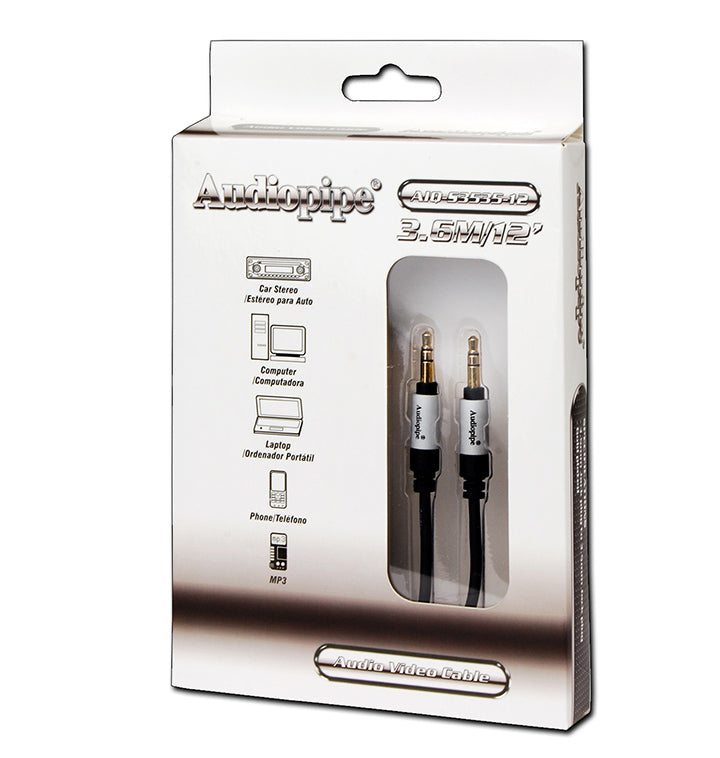 Nippon AIQS353512 3.5mm to 3.5mm 12' Cable