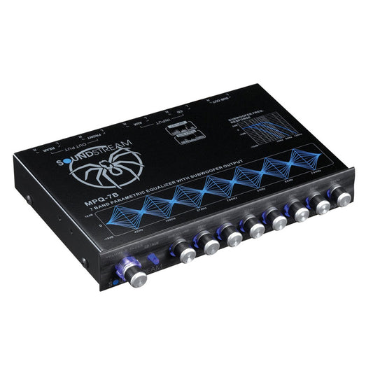 SoundStream MPQ7B 1/2 DIN 7-Band Graphic EQ w/ Subwoofer Control