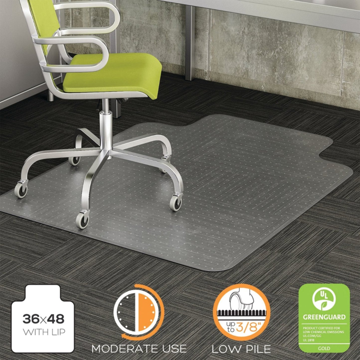 DEFLECTO CM13113COM 36 X 48 Chairmat Low Pile