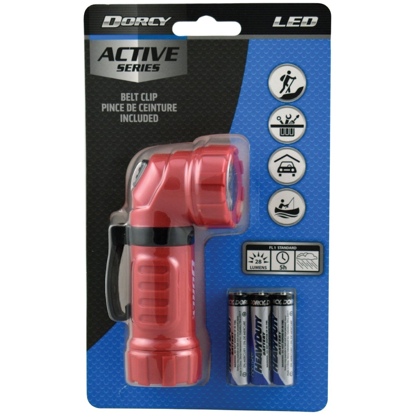 Dorcy 414235 28-Lumen 9-LED Flashlight with Angle Head