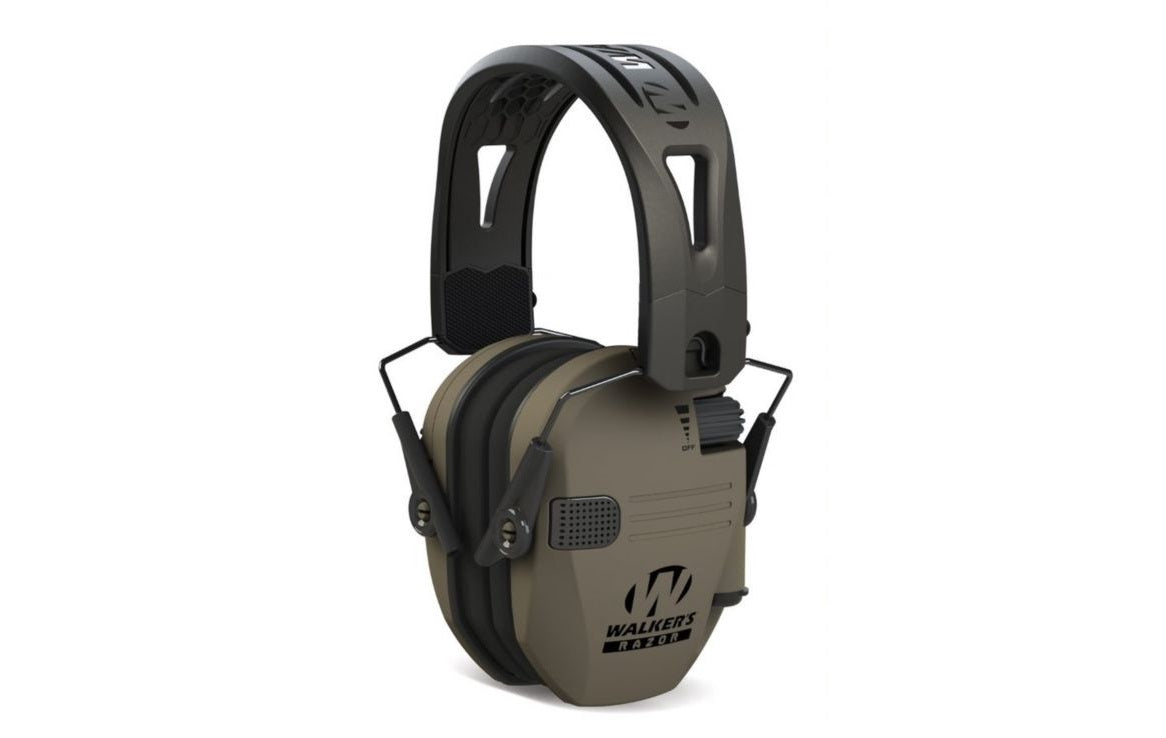 Walker's Game Ear RSEMRH-FDE FDE Razor with Rubber Headband