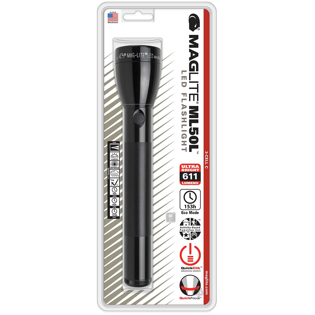 Maglite ML50LXS3CC6 3 Cell C Led Flashlight Black-Blister Pack