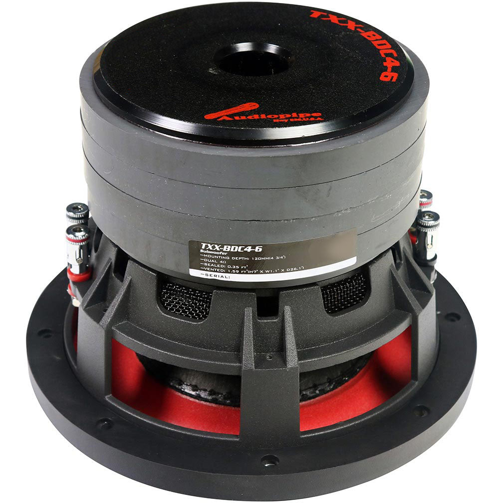 Audiopipe TXXBDC46 6.5" Compsoite Cone Subwoofer Quad Magnet Woofer 250W RMS