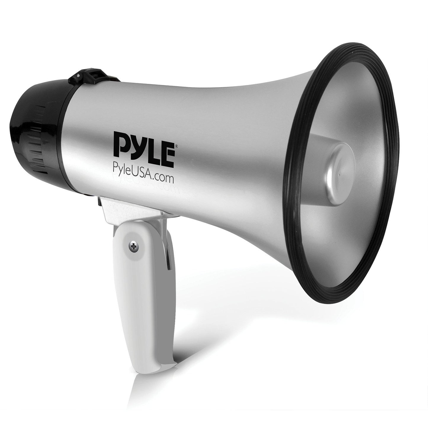 Pyle PMP23SL Compact Megaphone Speaker with Siren Alarm Mode (Silver)