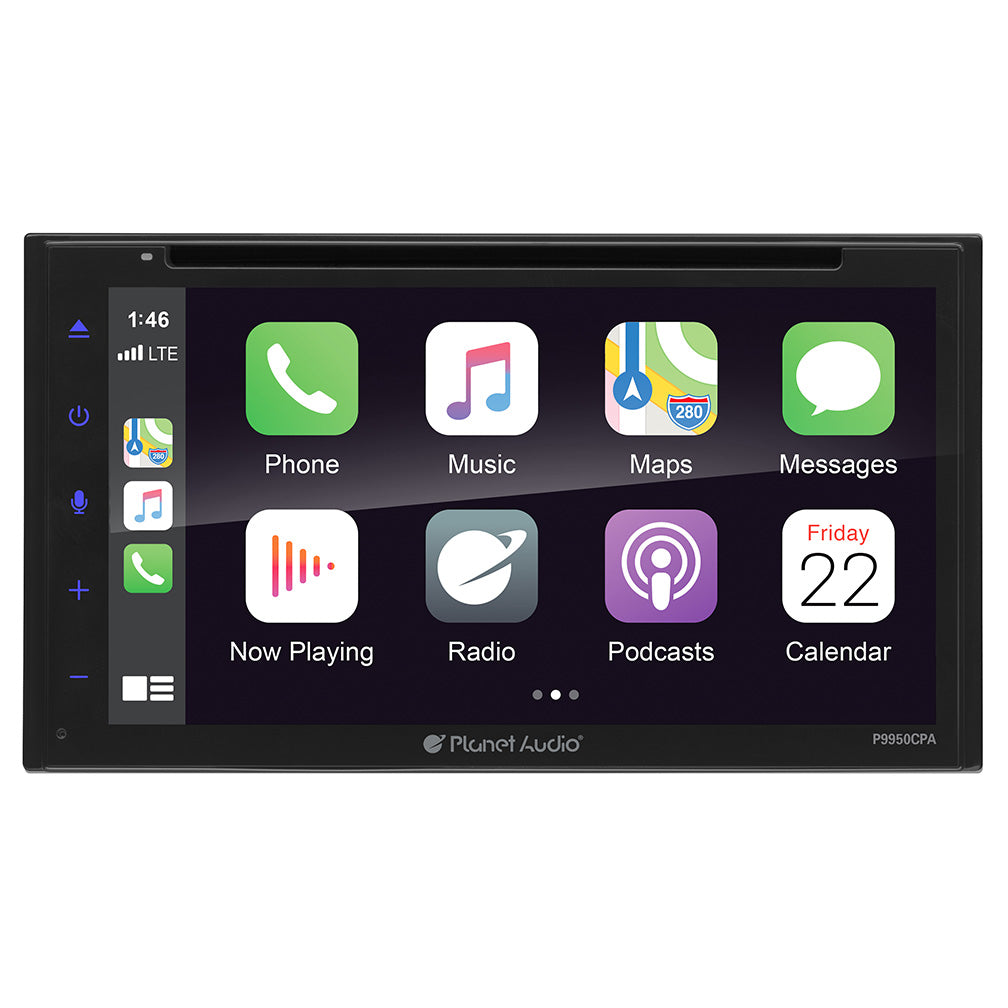 Planet Audio P9950CPA DDin 6.75" Touchscreen Android Auto & Apple Carplay AM/FM/BT/CD/DVD